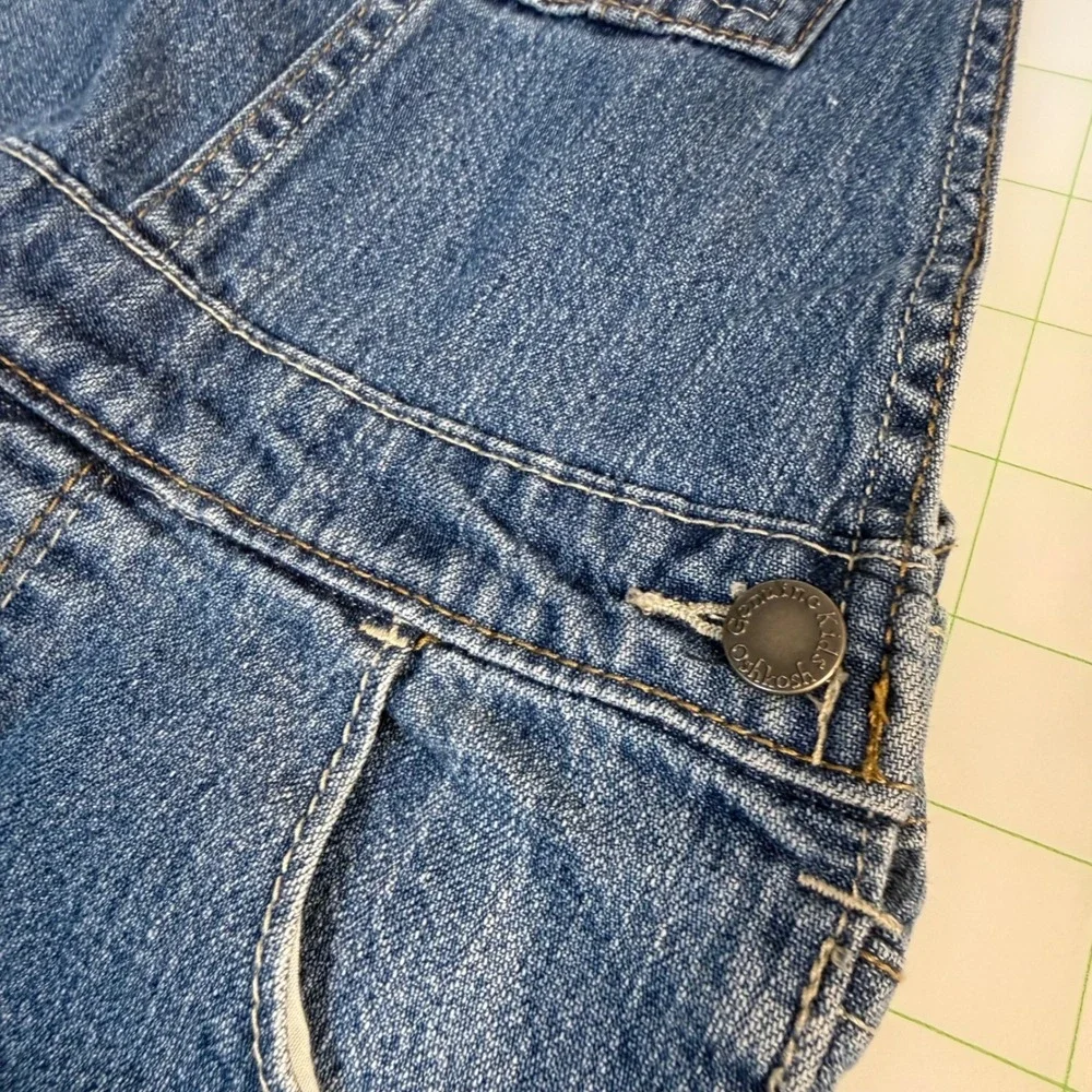 Y2K Denim Light Wash Girls 3T Overalls Genuine Kids Oshkosh cotton outdoor